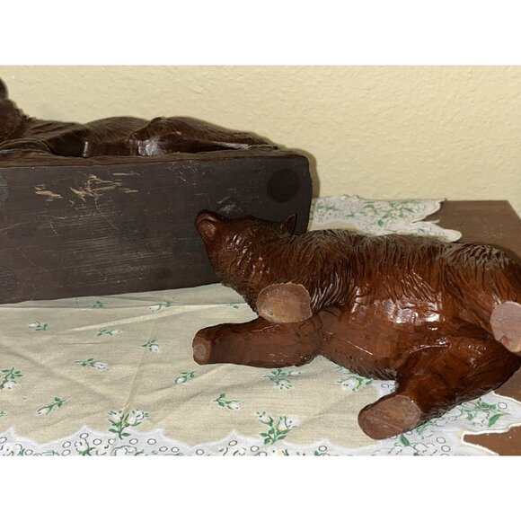 2 Red Mill Bear Sculpture Figurines Brown Grizzle Cabin Decor 7.5" 4" READ - Picture 12 of 13